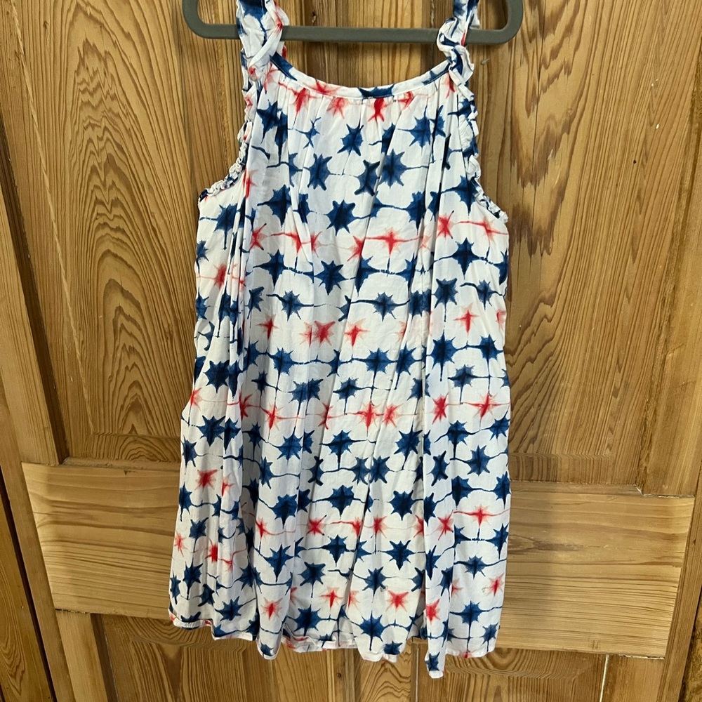 Crewcuts Blue and Red Star Pattern Dress - Picture 3 of 3